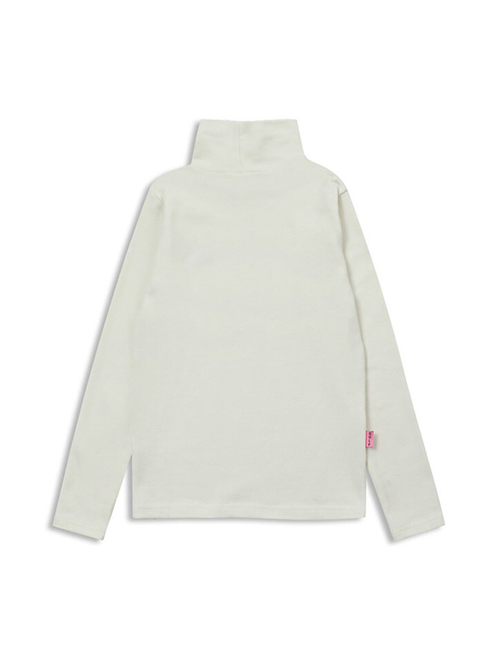 long neck layer T-shirt white
