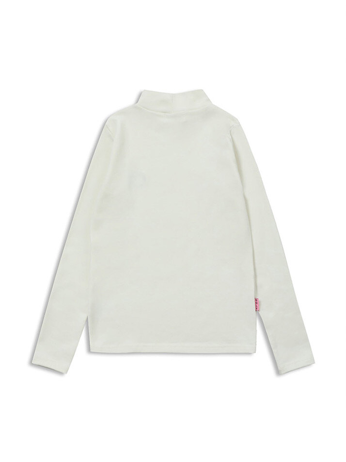 half-neck layer T-shirt white