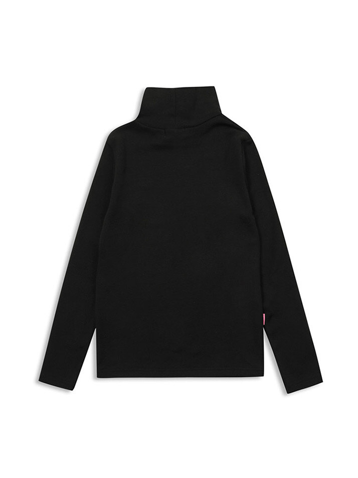long neck layer T-shirt black