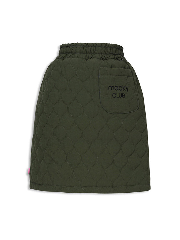 padded banding skirt khaki