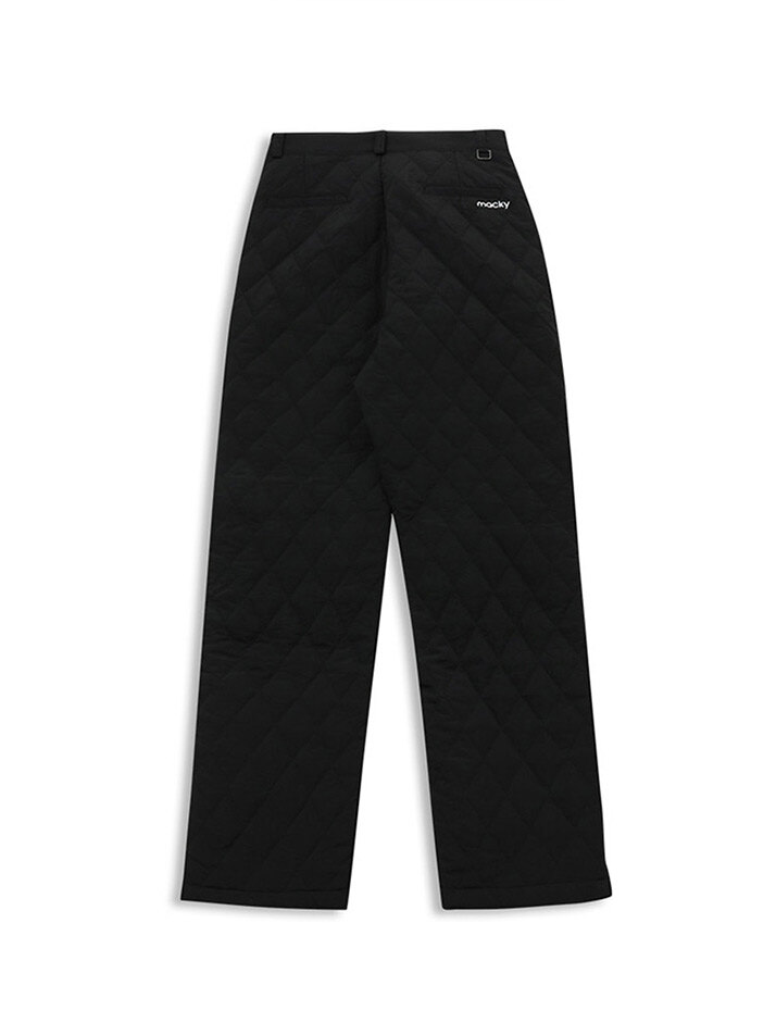 winter padded long pants black