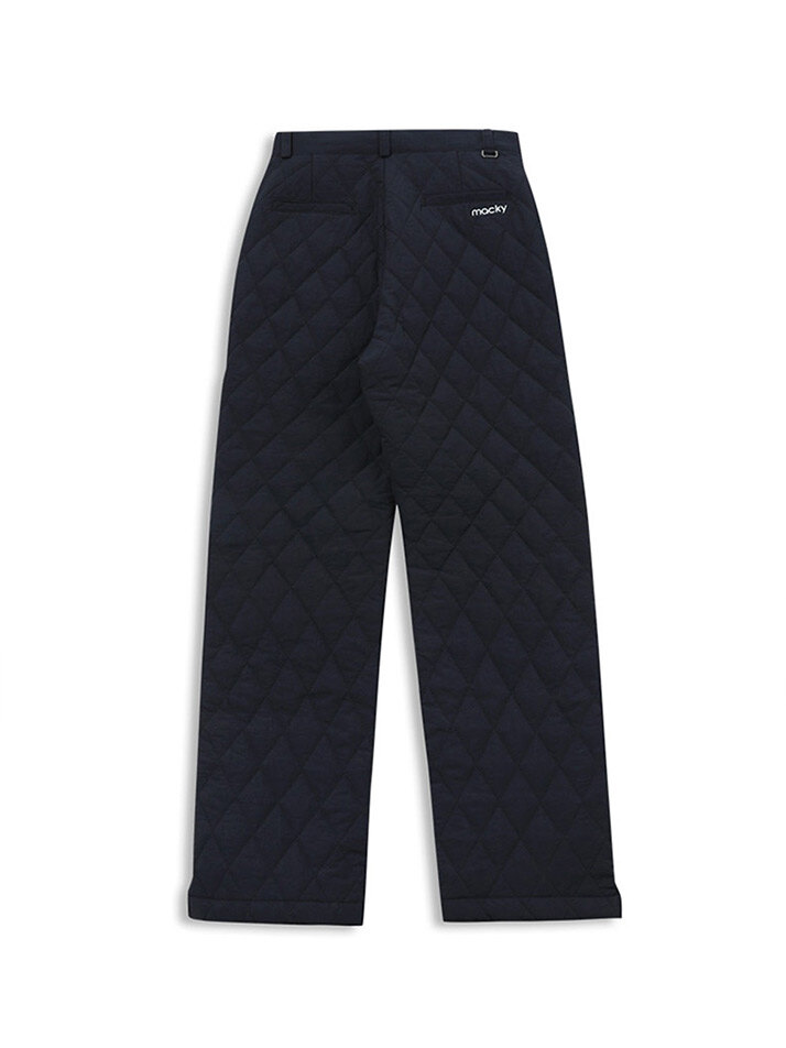winter padded long pants navy