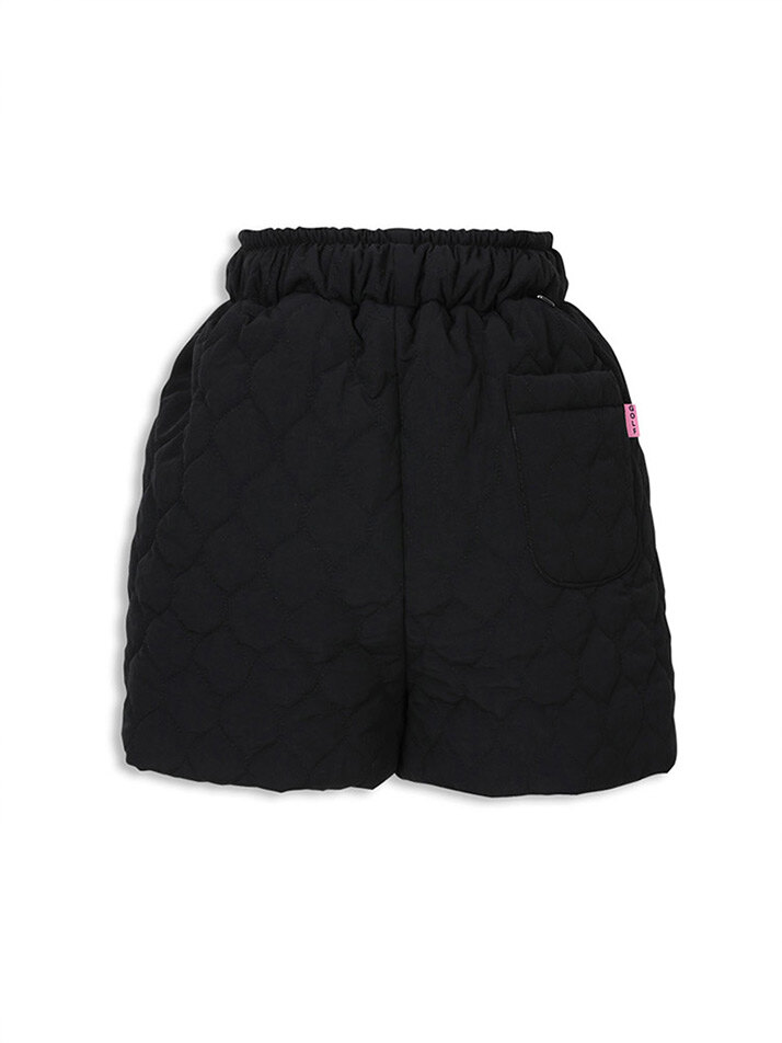 padded banding short pants black