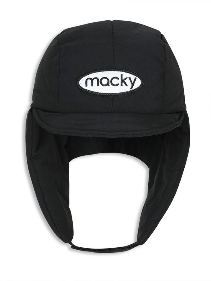 padded cap hat black
