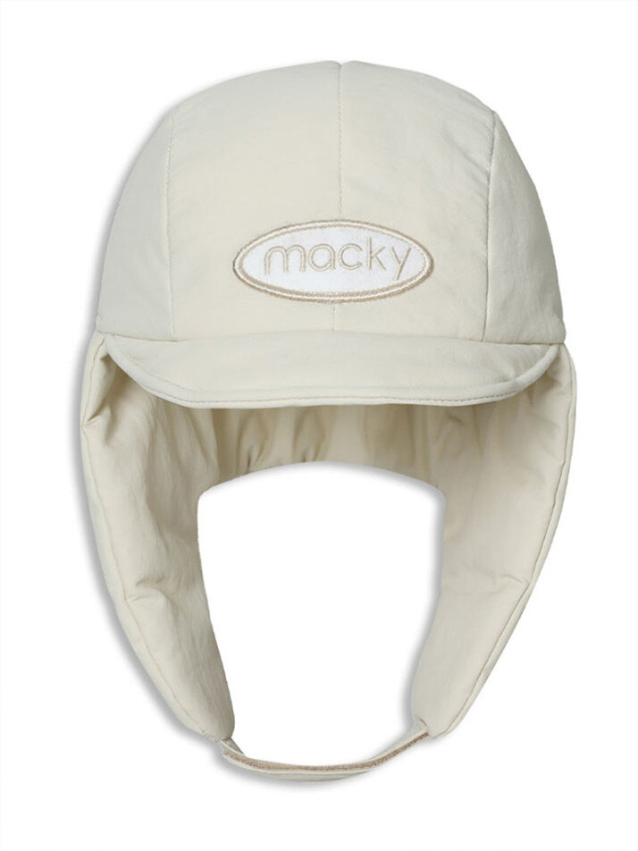 padded cap hat ivory
