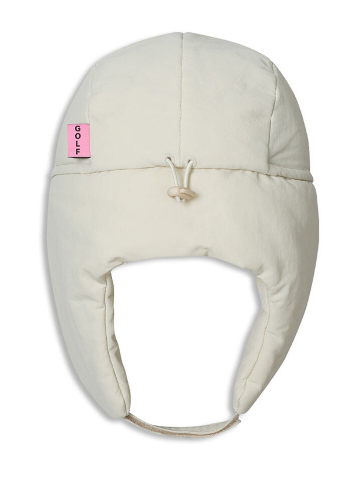 padded cap hat ivory