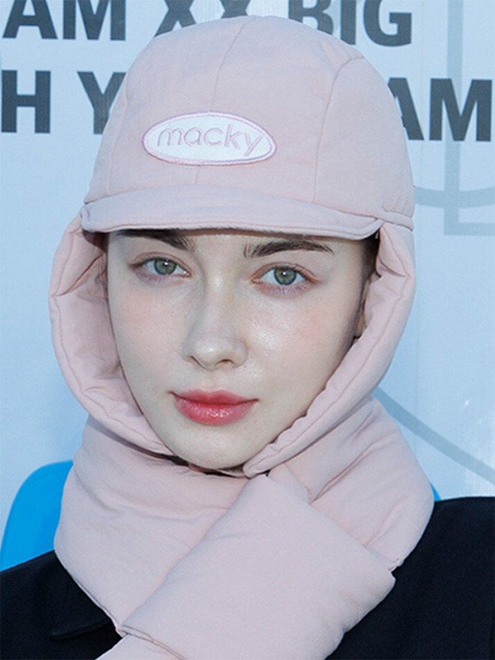 padded cap hat pink