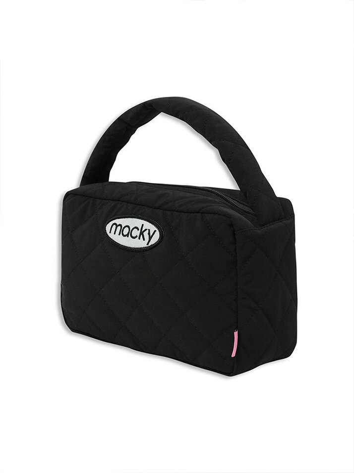 quilting square tote bag black