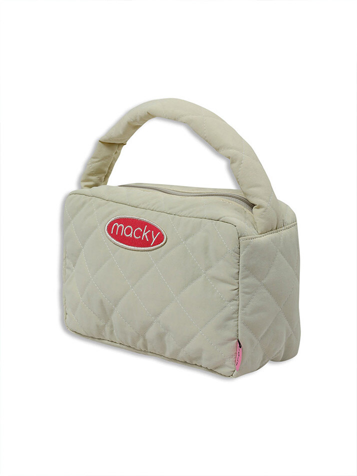 quilting square tote bag ivory