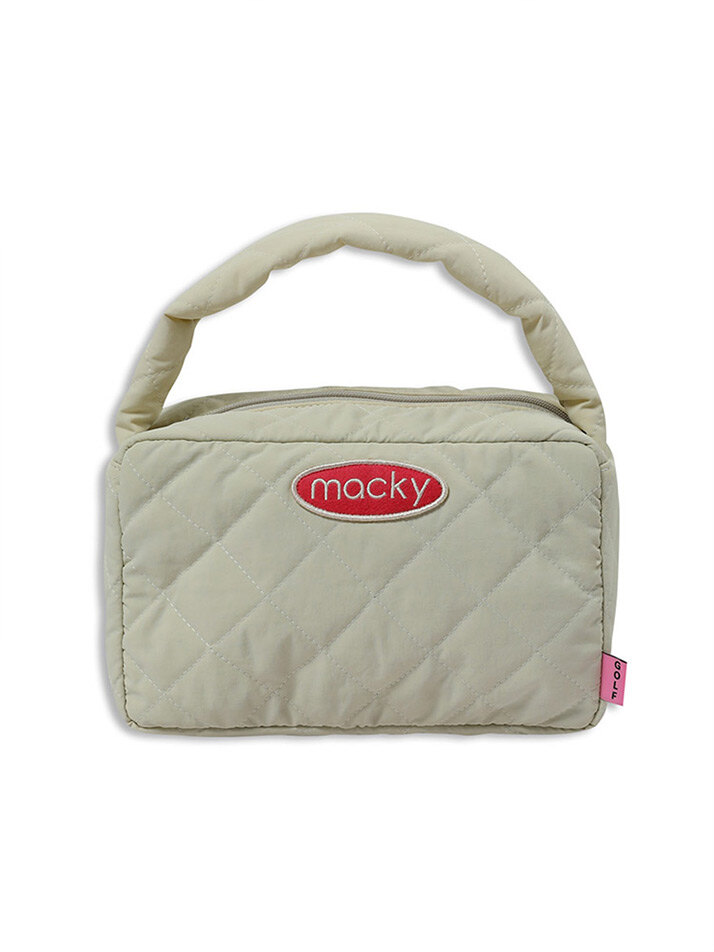 quilting square tote bag ivory