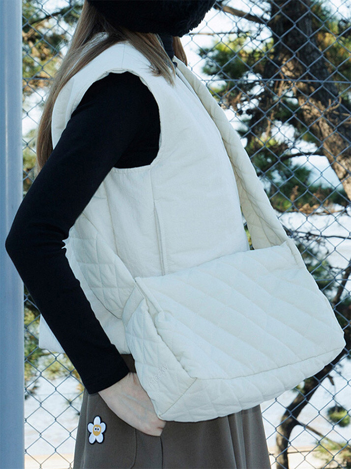 field tote cross bag ivory