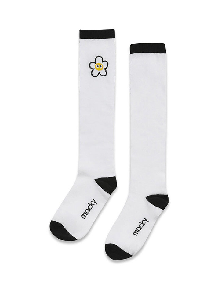 coloring daisy knee socks