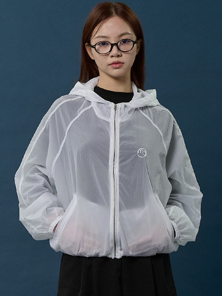 Skin Packable Hood Jacket white