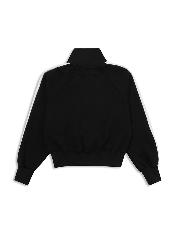 Karina Colored Zip-Up Sweat Shirt black