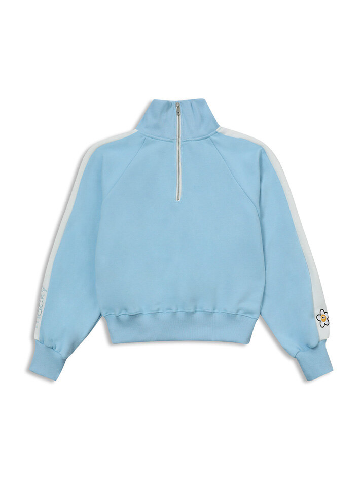 Karina Colored Zip-Up Sweat Shirt skyblue