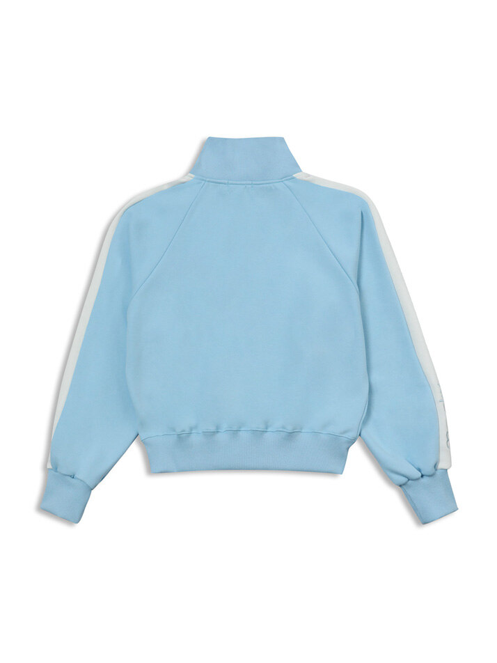 Karina Colored Zip-Up Sweat Shirt skyblue