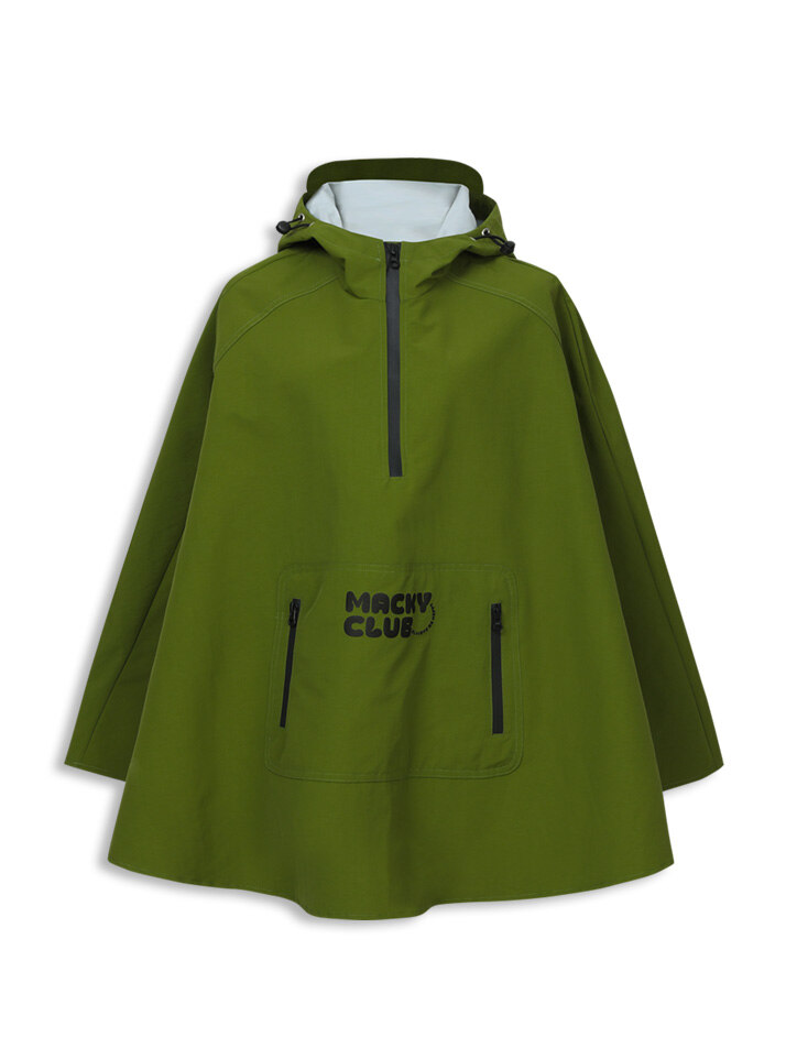 Fluffy Pancho Raincoat khaki