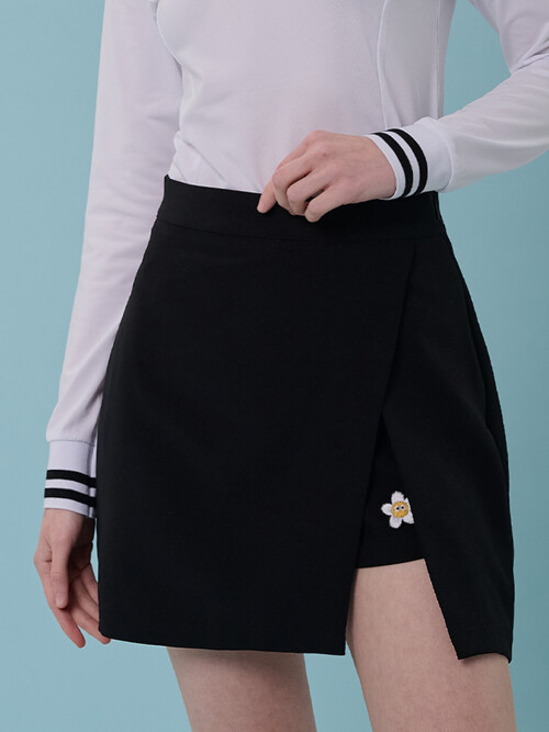 daisy slit skirt Pants black