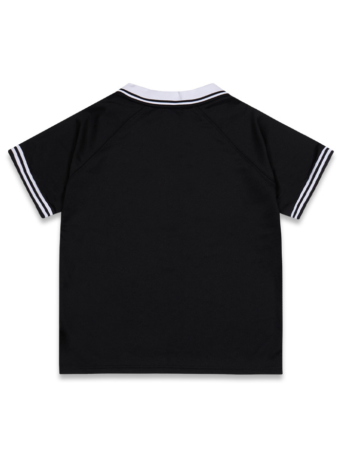 V-neck line T-shirt black