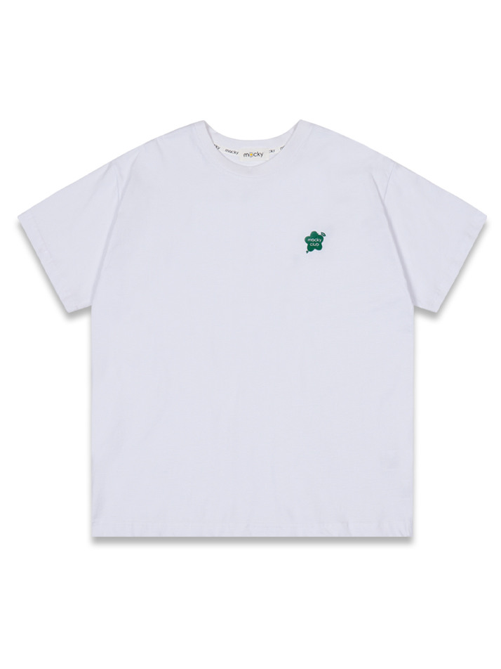 Life patch T-shirt white-green