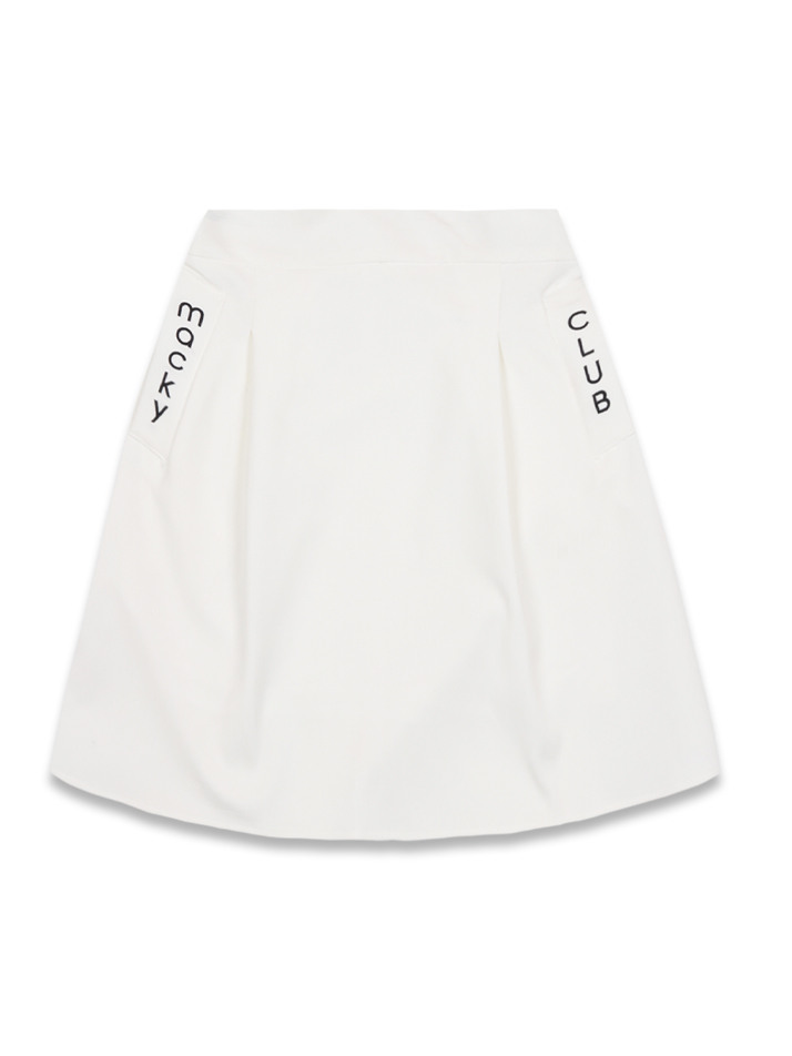 mini full-line skirt white