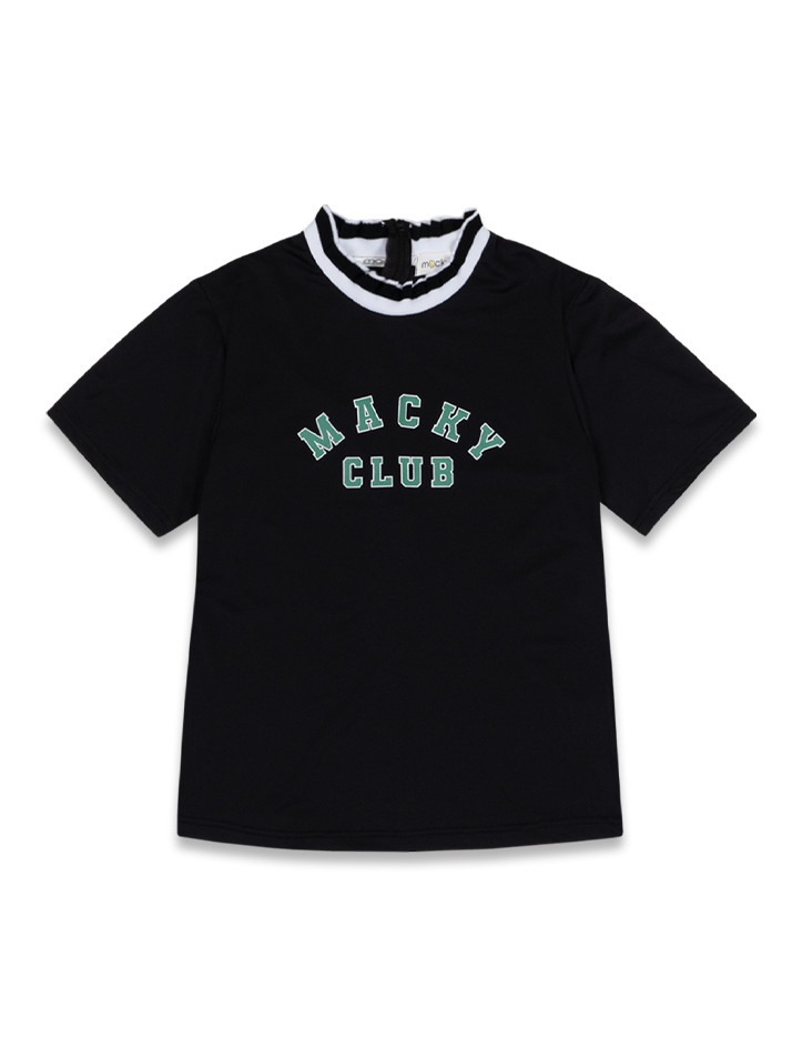 Slim Half Neck T-shirt black