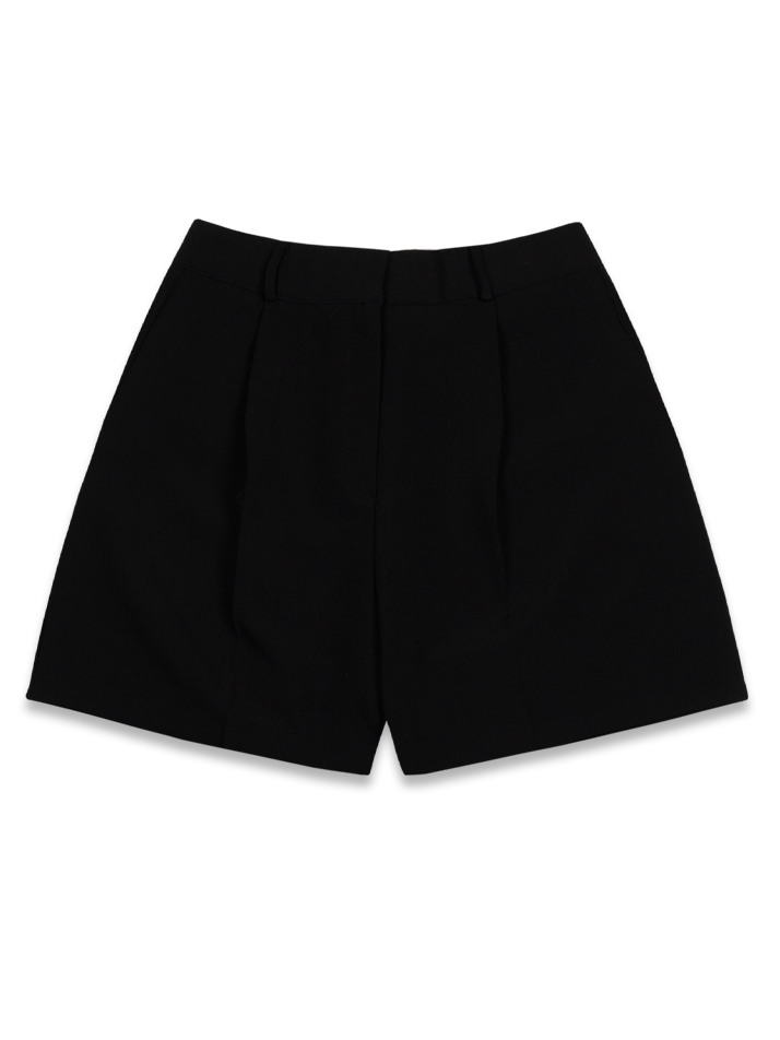 Basic Pintuck Shorts black