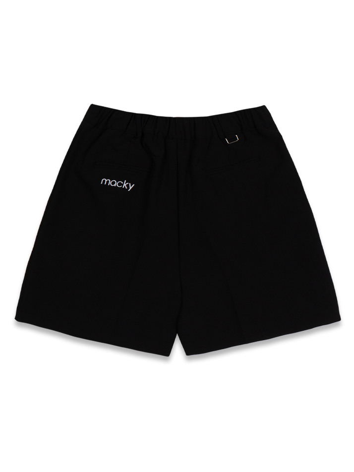 Basic Pintuck Shorts black