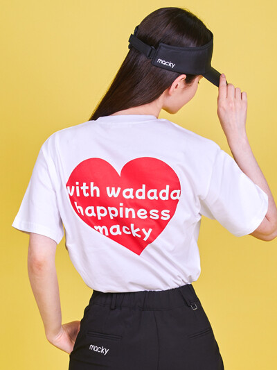 wadada bear happy T-shirt white