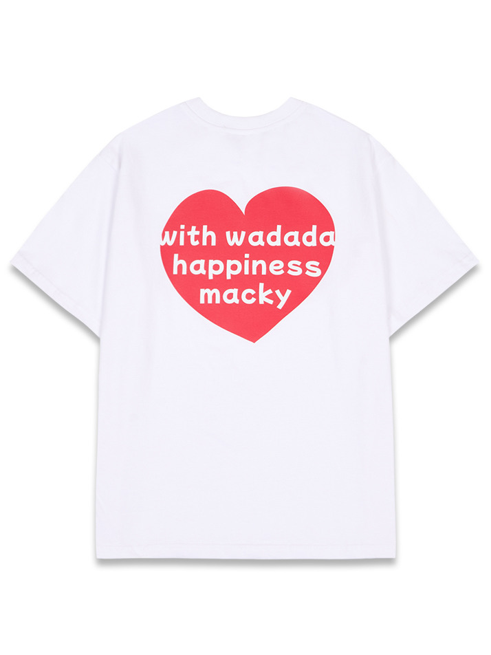 wadada bear happy T-shirt white