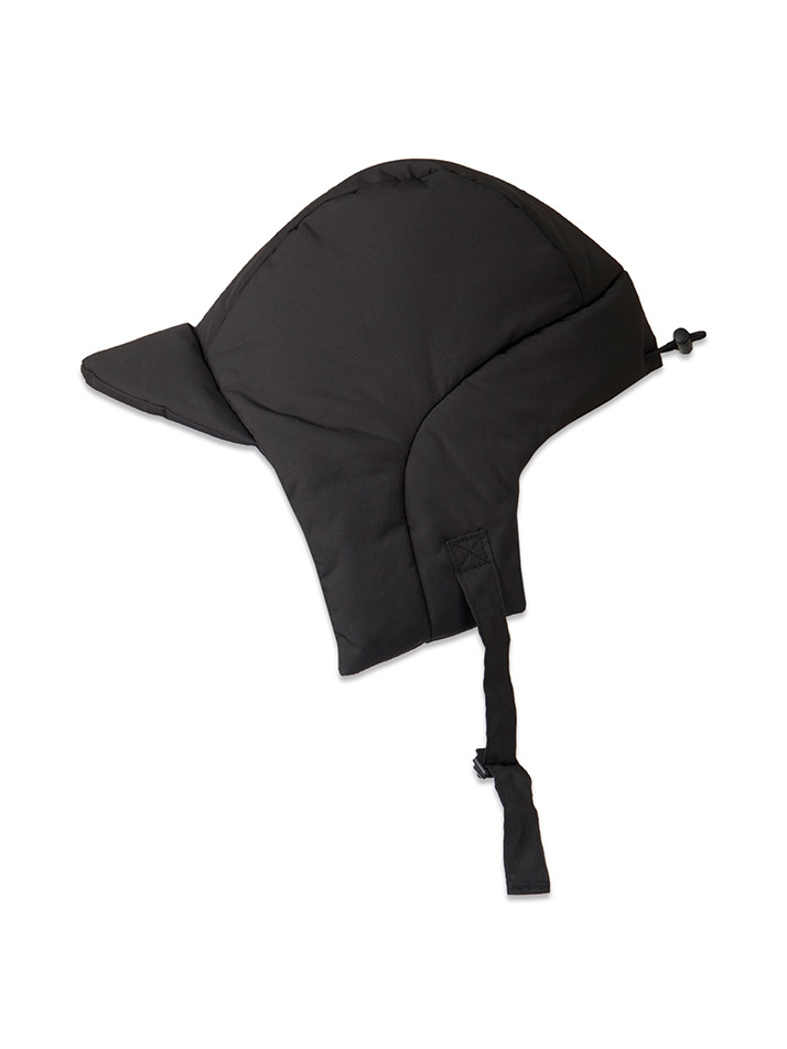 코지 패딩 캡 모자 블랙