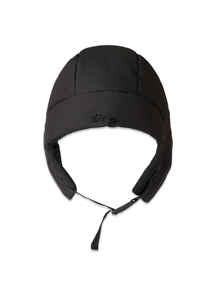 코지 패딩 캡 모자 블랙