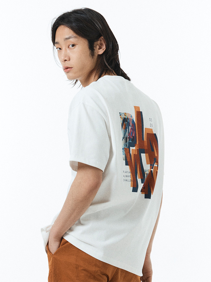 포켓 그래픽 티셔츠 - WHITE