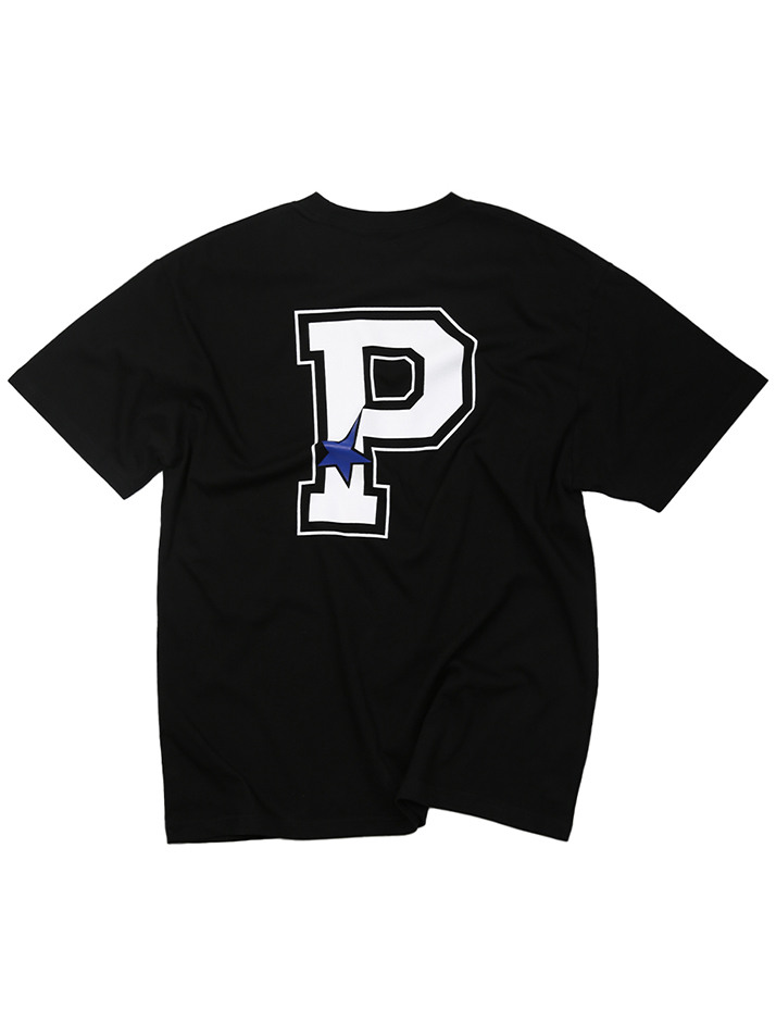 P포인트 티셔츠 - BLACK