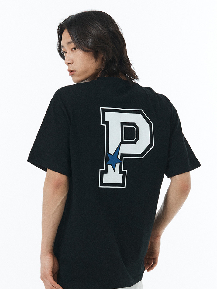P포인트 티셔츠 - BLACK
