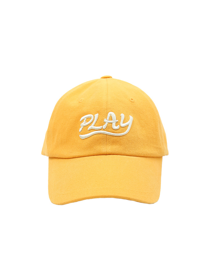 PLAY 자수 볼캡 - MUSTARD