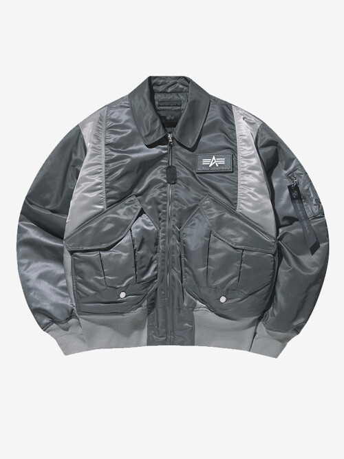 23FW SAN SAN GEAR ALPHA INDUSTRIES CWU 45/P FLIGHT JACKET STONE/SILVER