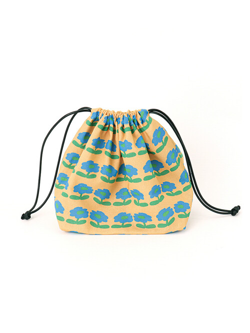 퓨어린넨 안감이 있는 이너프 파우치- WAVE DAISY(블루)