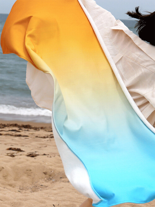 [스트링백증정]코튼 대형타올 블랭킷-OCEAN GRADATION
