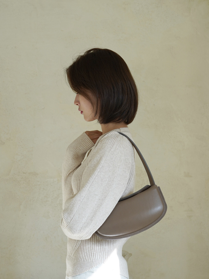 Moon jar hobo bag - Warm gray