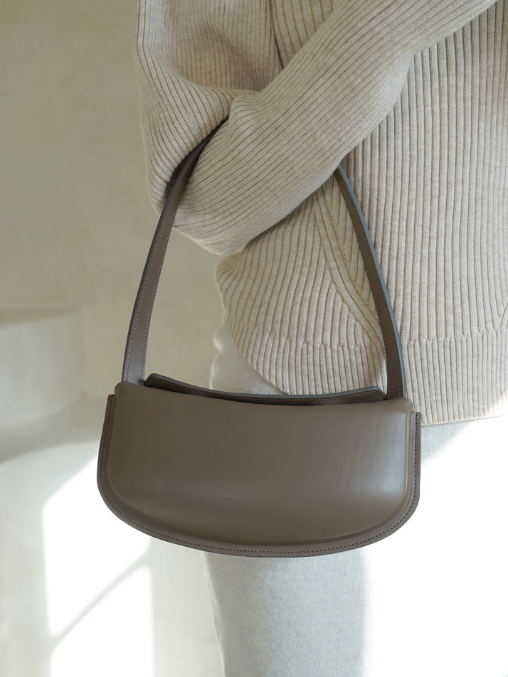 Moon jar hobo bag - Warm gray