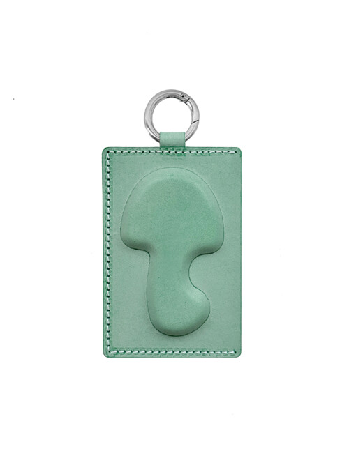 Mushroom keyring card wallet - Green