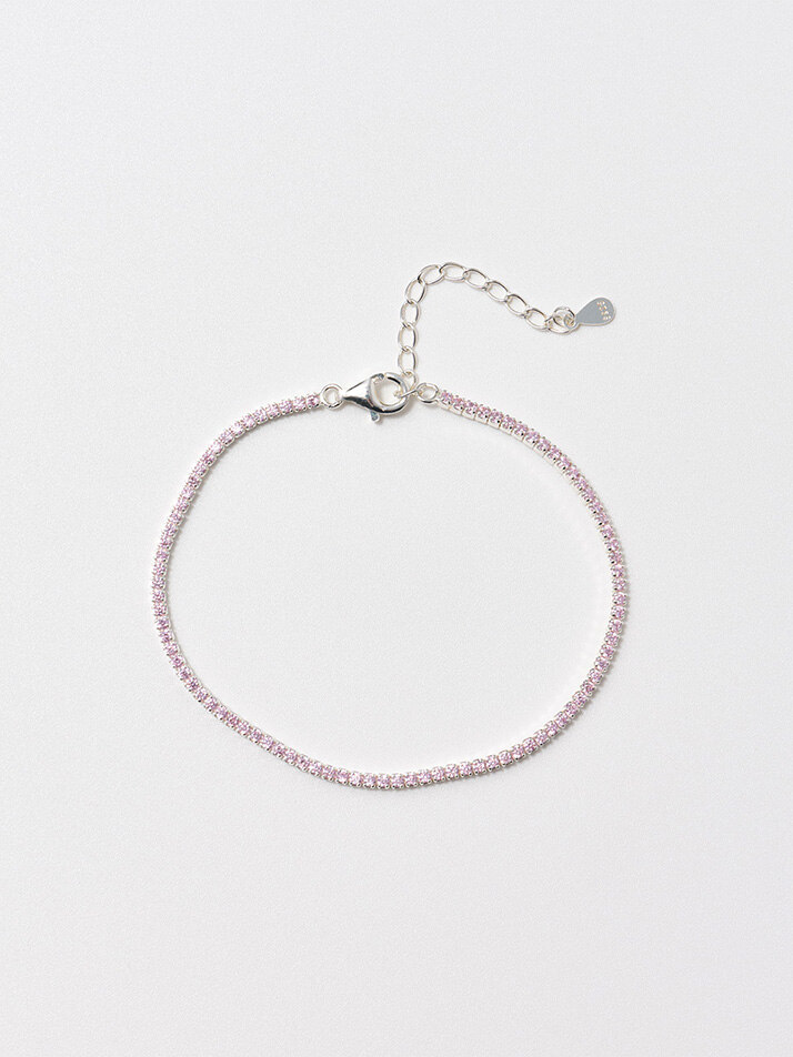 Mini Pink Tennis Bracelet [sv925]