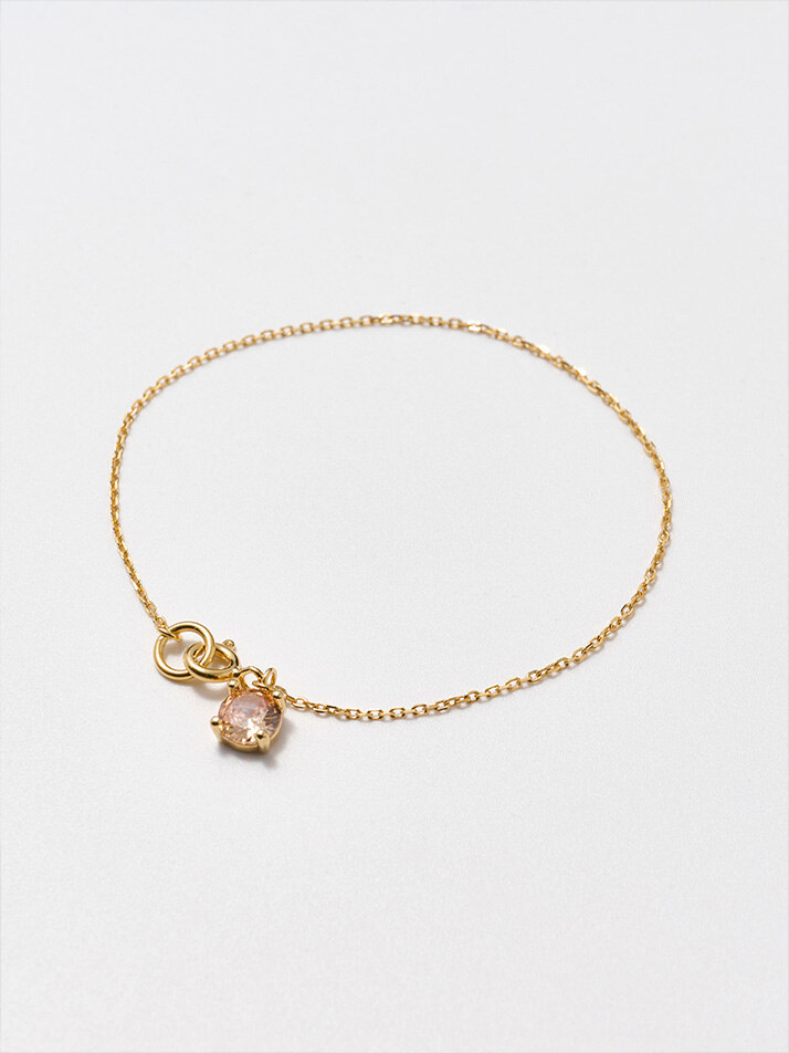 Two-link Peach Stone bracelet [sv925]