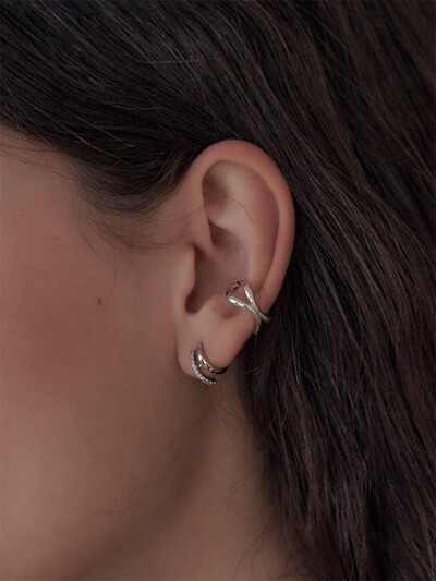 Carat Line Earrings [sv925]