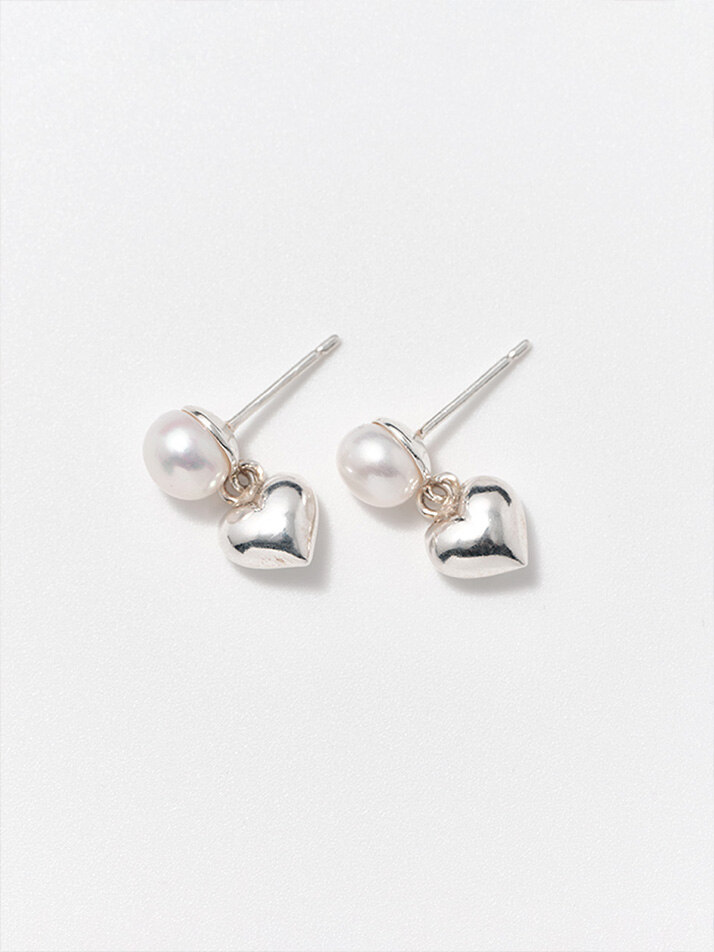 Heart Rattle Earrings [sv925]