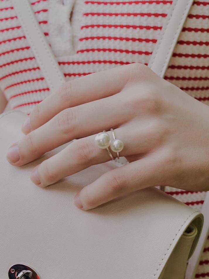 One Point Pearl Ring [sv925]