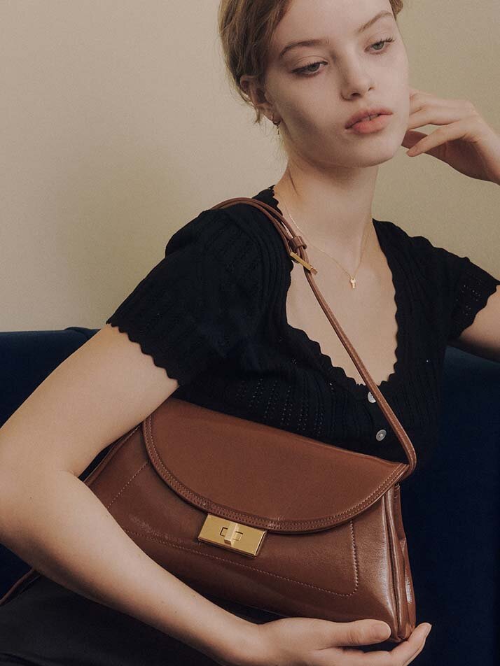 Echell Taylor bag [Tan Brown_gold]