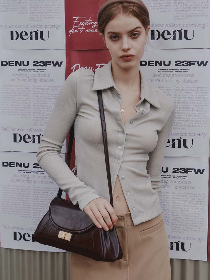 Echell Taylor bag [Red Brown_gold]