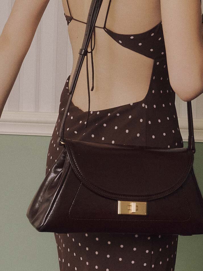 Echell Taylor bag [Red Brown_gold]